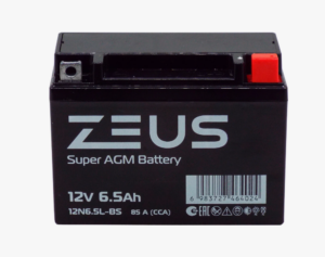Аккумулятор ZEUS SUPER AGM 6,5Ah 85 A [CT1206.5 12N6.5L-BS] (138*65*100) о/п