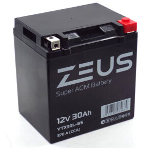 Аккумулятор ZEUS SUPER AGM 30Ah [CT1230 YIX30L YIX30L-BS YB30L-B] (168*126*175) о/п