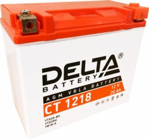 Аккумулятор DELTA мото AGM 18Ah 270 A (CT1218) [YTX20-BS,YTX20H,YB16-B,YB18-A] (177*88*154) п/п