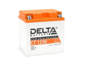 Аккумулятор DELTA мото AGM 30Ah 300 A (CT1230) [YIX30L,YIX30L-BS,YB30L-B] (168*126*175) о/п