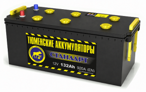 Аккумулятор TYUMEN BATTERY STANDARD 6СТ-132.4 Ah (960 A) (513*189*236) Конус п/п