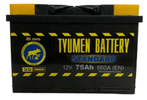 Аккумуляторная батарея  6СТ-75L CA/CA TYUMEN BATTERY STANDARD п.п. 660 A (278*175*190)