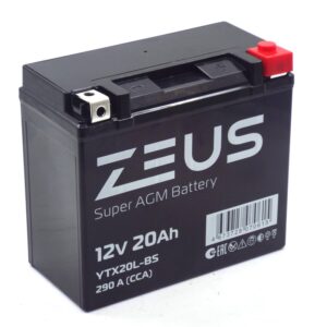 Аккумулятор ZEUS SUPER AGM 20Ah [СТ12201 YTX20L-BS YTX20-BS YB16-B, YB18-A] (177*88*154) о/п