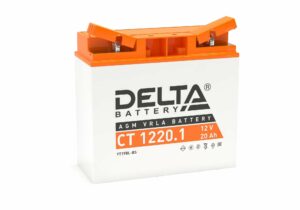 Аккумулятор DELTA мото AGM 20Ah 270 A (CT12201) [YTX20L-BS,YTX20HL-BS,YB16L-B] (177*88*154) о/п