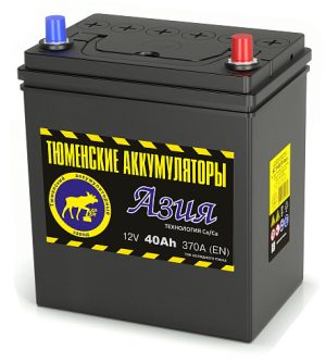 АКБ "Тюменские Акумуляторы" Азия 6СТ-40L А/ч (370 A) (187*175*225) (B19)│ (Россия) п/п